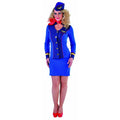Blauw Als De Lucht Stewardess Vrouw Kostuum