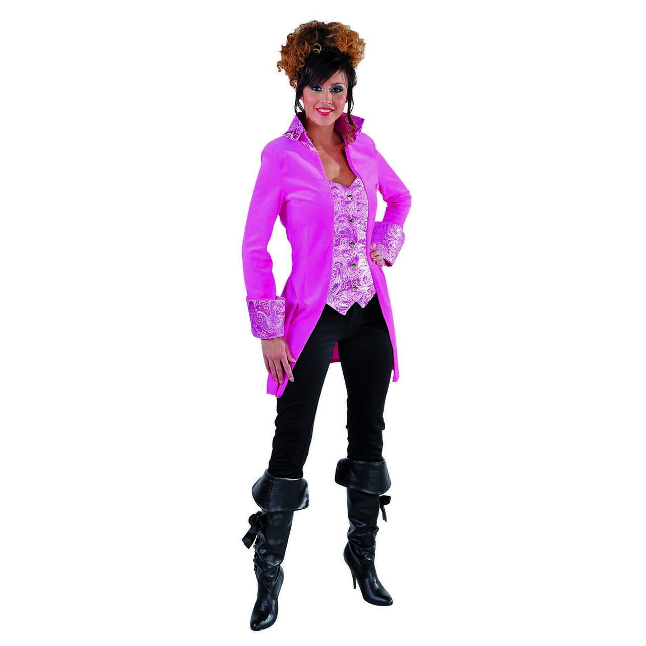 Op deze afbeelding zie je een Kostuums, van het merk Magic By Freddy's. Mantel En Vest Gave Gravin Roze Vrouw