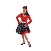 Op deze afbeelding zie je een Kostuums, van het merk Magic By Freddy's. Jaren 50 Swing Rock Rok Zwart Vrouw