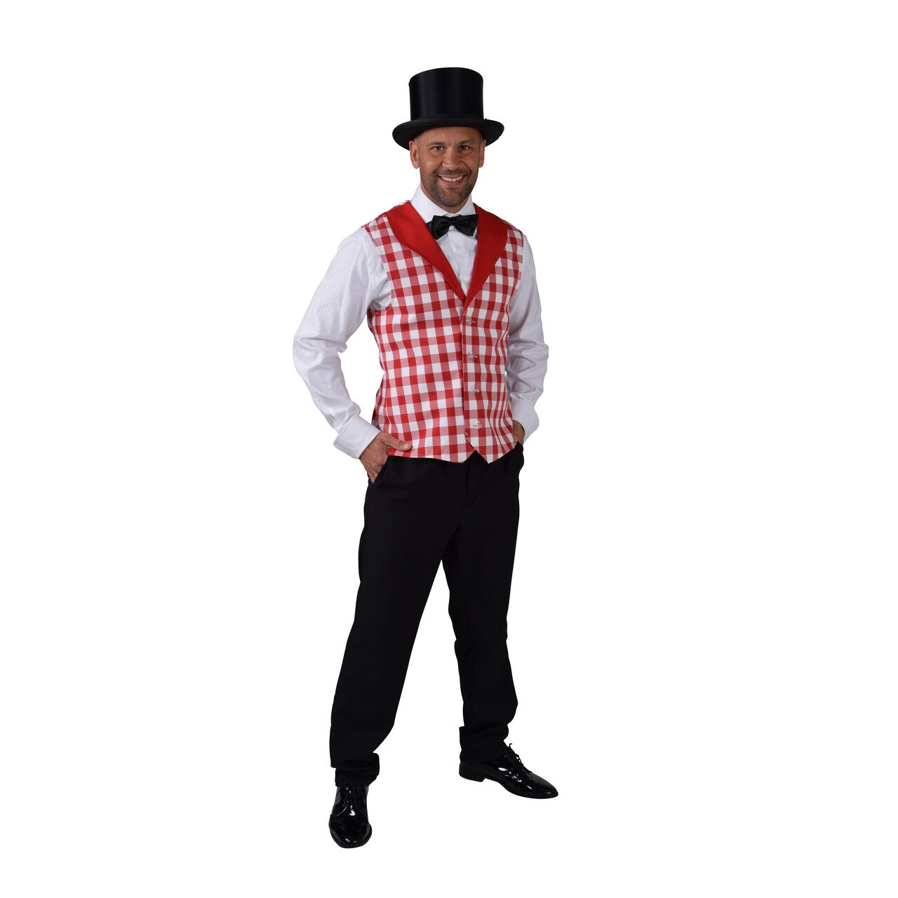 Op deze afbeelding zie je een Kostuums, van het merk Magic By Freddy's. Vrolijk Vest Carnaval Brabants Bont Man