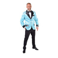 Glitter Colbert Casino Royal Lichtblauw Man