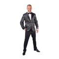 Glitter Colbert Casino Royal Zwart Man