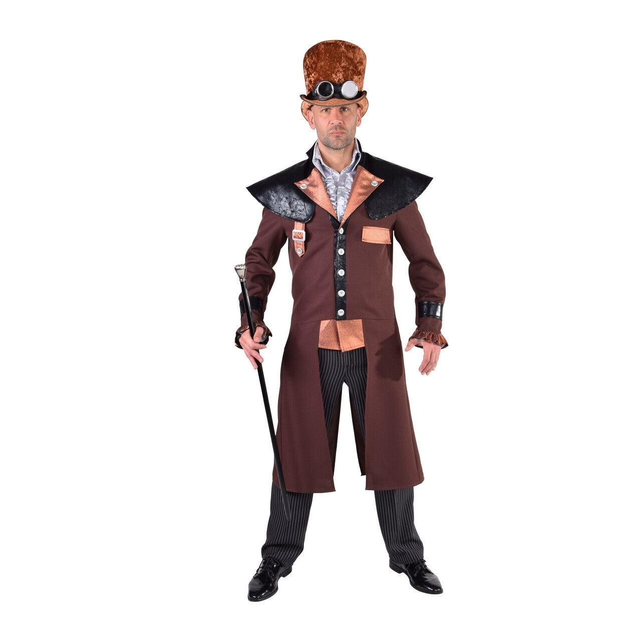 Op deze afbeelding zie je een Kostuums, van het merk Magic By Freddy's. Steampunk Brons Met Kapmantel Kostuum