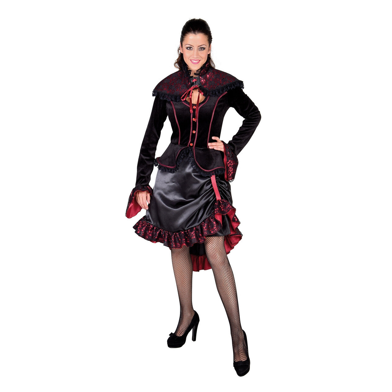 Op deze afbeelding zie je een Kostuums, van het merk Magic By Freddy's. Steampunk Gravin Draculina Vrouw Kostuum