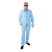 Op deze afbeelding zie je een Kostuums, van het merk Magic By Freddy's. Ice Cool Men In Blue Man Kostuum
