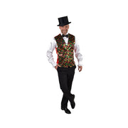 Op deze afbeelding zie je een Kostuums, van het merk Magic By Freddy's. Gilet Showmaster Sterren Pailletten Bont Man