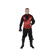 Op deze afbeelding zie je een Kostuums, van het merk Magic By Freddy's. Spinnenweb Halloween Gilet Rood Man