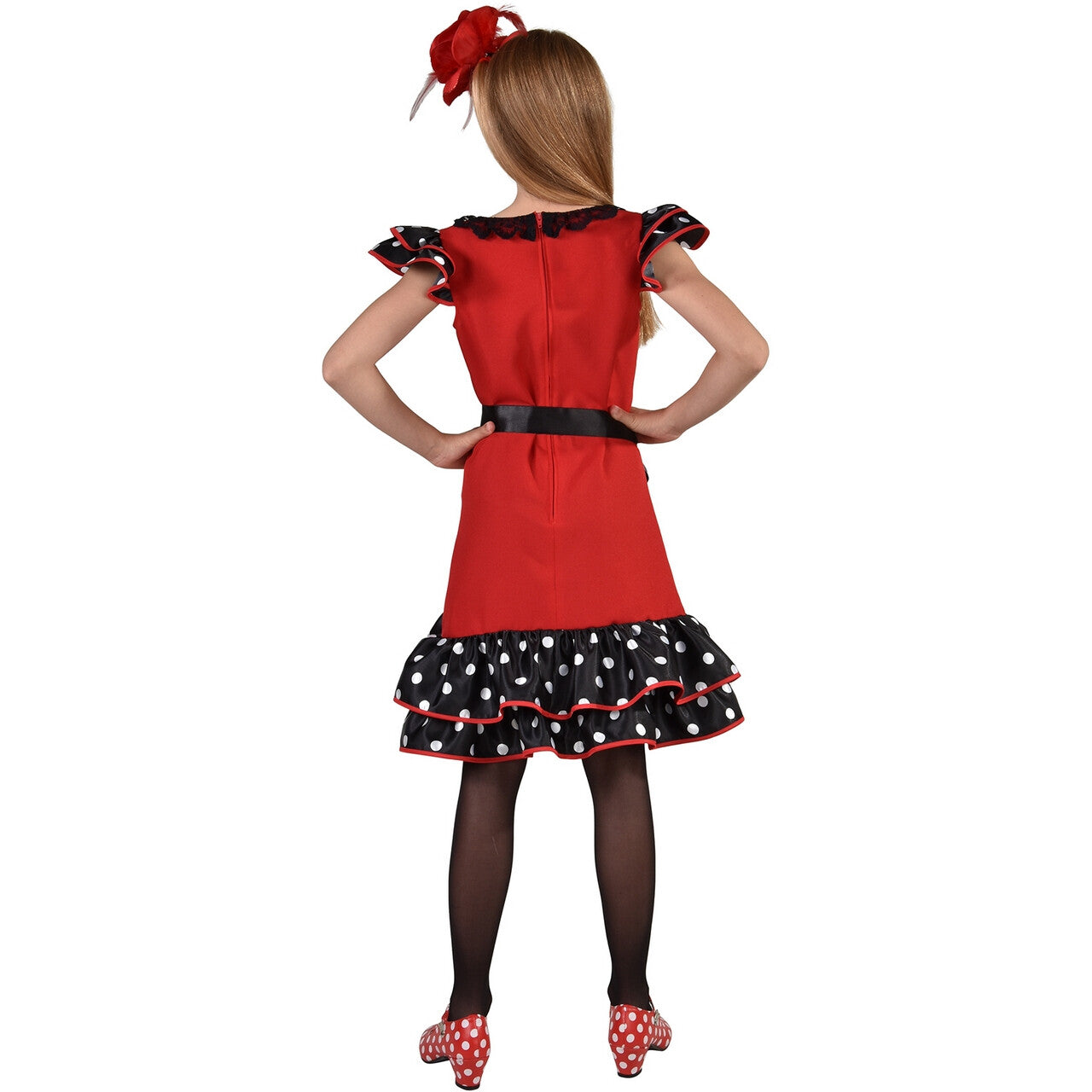 Op deze afbeelding zie je een Kostuums, van het merk Magic By Freddy's. Spaanse Sevilla Flamenco Danseres Meisje Kostuum