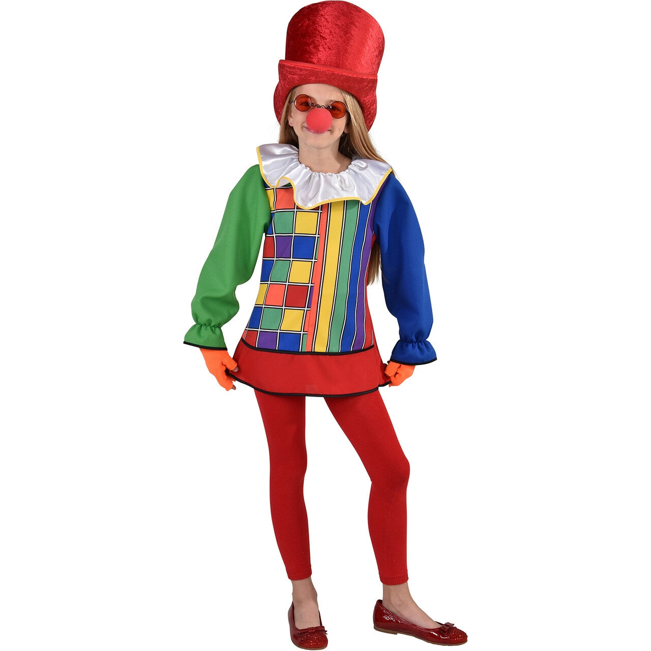 Op deze afbeelding zie je een Kostuums, van het merk Magic By Freddy's. Kleurrijke Blouse Met Kraag Circus Meisje