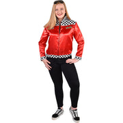 Op deze afbeelding zie je een Kostuums, van het merk Magic By Freddy's. Ferrari Rode Race Jas Formule 1 Vrouw