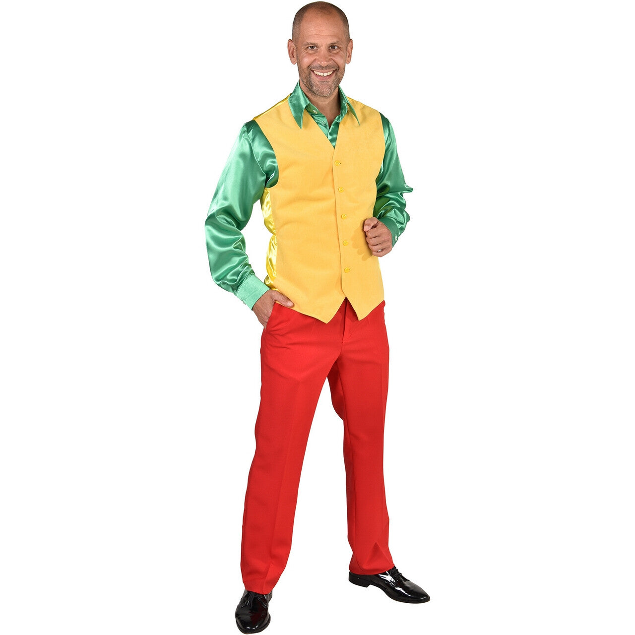 Op deze afbeelding zie je een Kostuums, van het merk Magic By Freddy's. Mister Sunny Gilet Geel Man