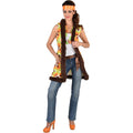 Hippie Groene Bloemen Vest Joanne Vrouw