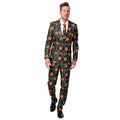 Stylish Halloween Pumpkin Leaves Suitmeister Kostuum Man