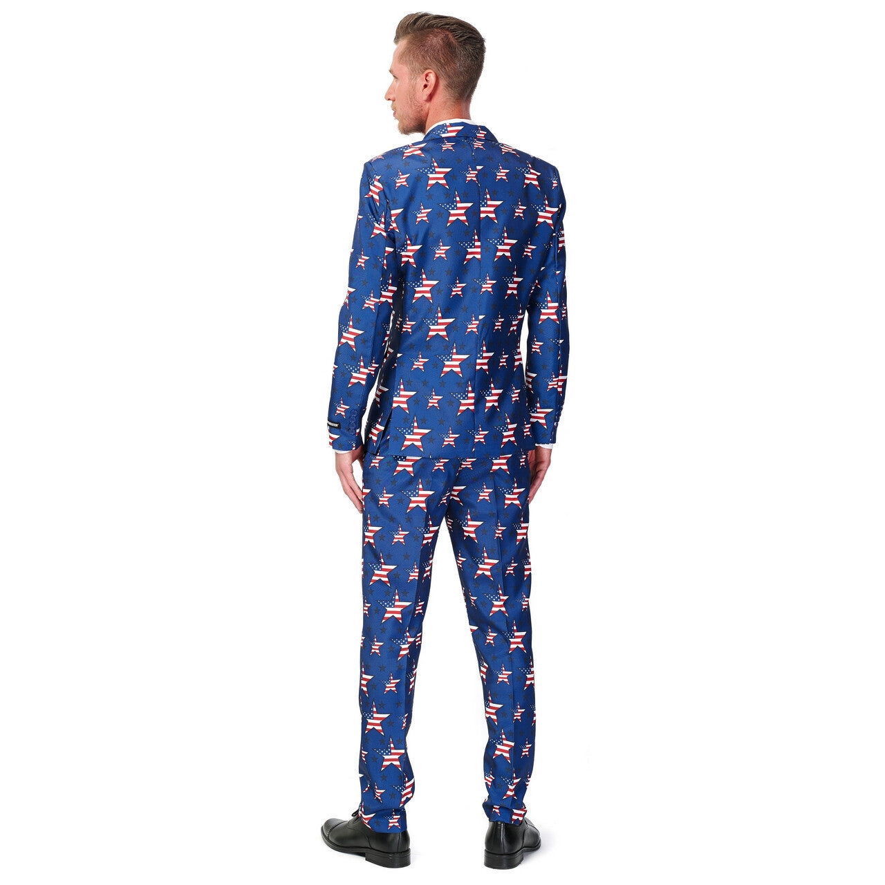 Op deze afbeelding zie je een Kostuums, van het merk Suitmeister. Showman USA Stars And Stripes Suitmeister Kostuum
