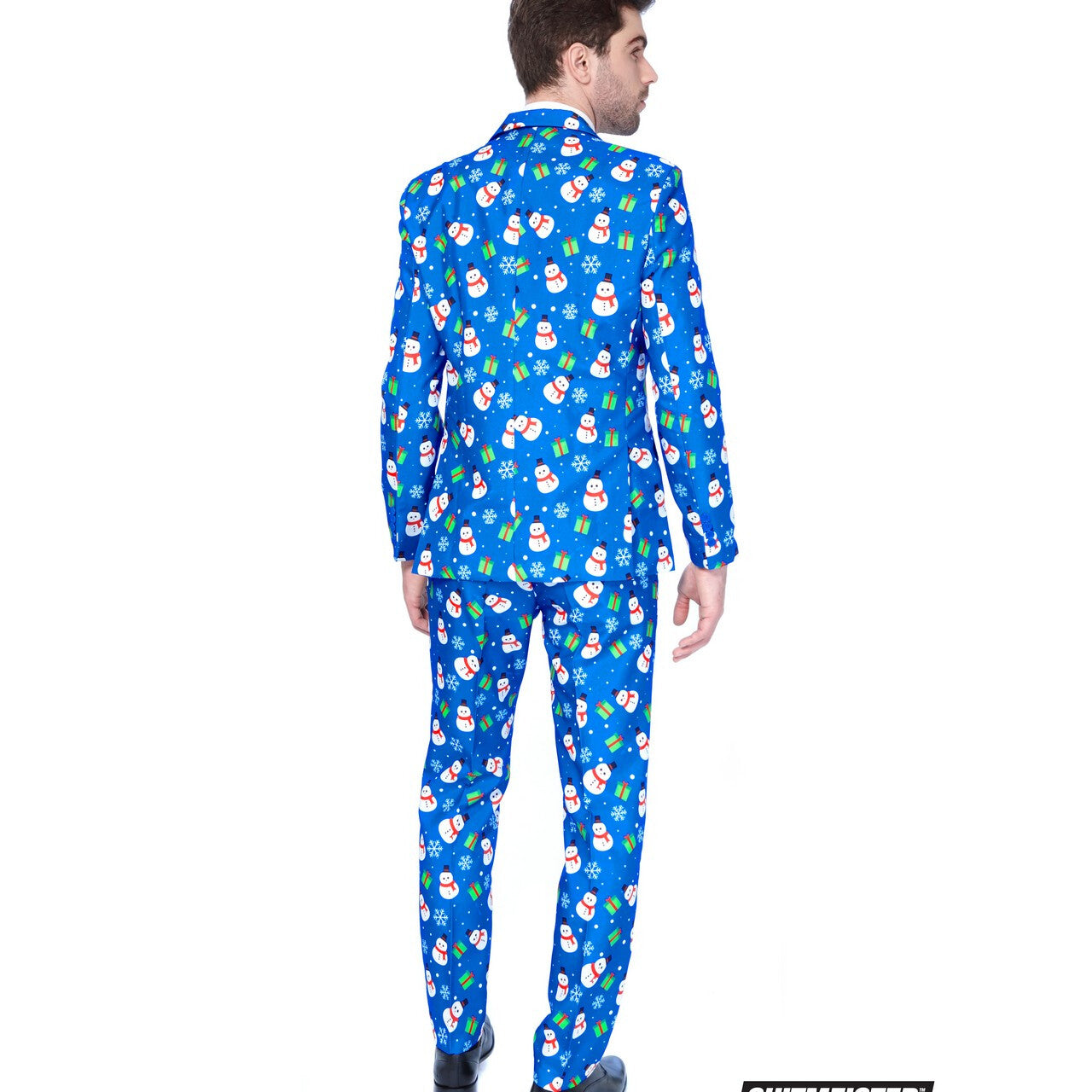 Op deze afbeelding zie je een Kostuums, van het merk Suitmeister. Winter Christmas Blue Snowman Opposuit Kostuum