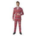 Nordic Pixel Red Suitmeister Man Kostuum