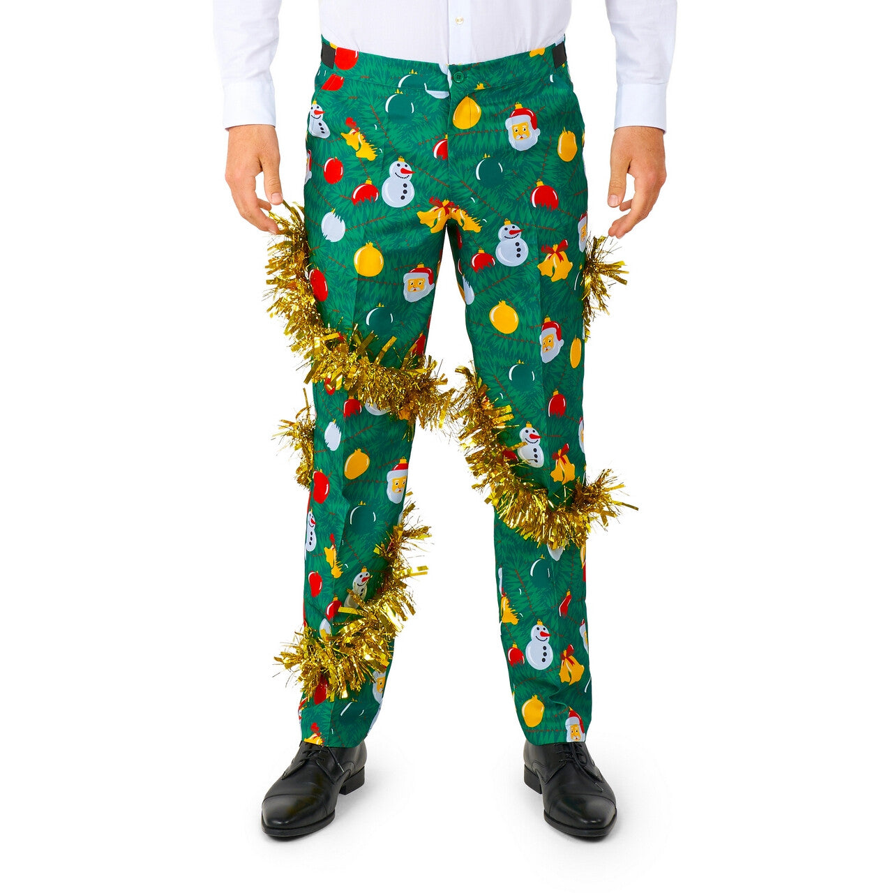 Op deze afbeelding zie je een Kostuums, van het merk Suitmeister. Versierd Tijdens Kerst Man Kostuum
