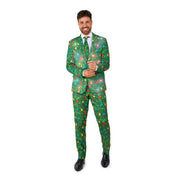 Op deze afbeelding zie je een Kostuums, van het merk Suitmeister. Christmas Green Tree - Light Up Man Kostuum