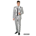 Popart Striped Black White Suitmeister Man Kostuum