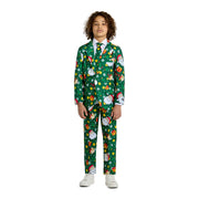 Op deze afbeelding zie je een Kostuums, van het merk Suitmeister. Boys Santa Elves Green Jongen Kostuum