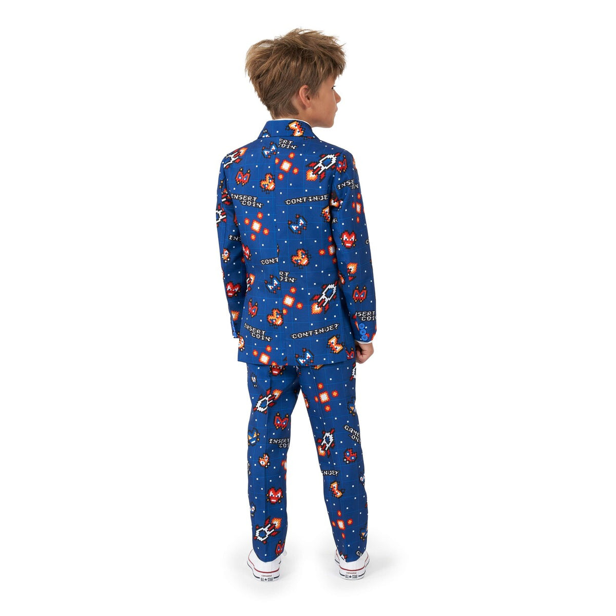 Op deze afbeelding zie je een Kostuums, van het merk Suitmeister. Boys Retro Gamer Navy Jongen Kostuum