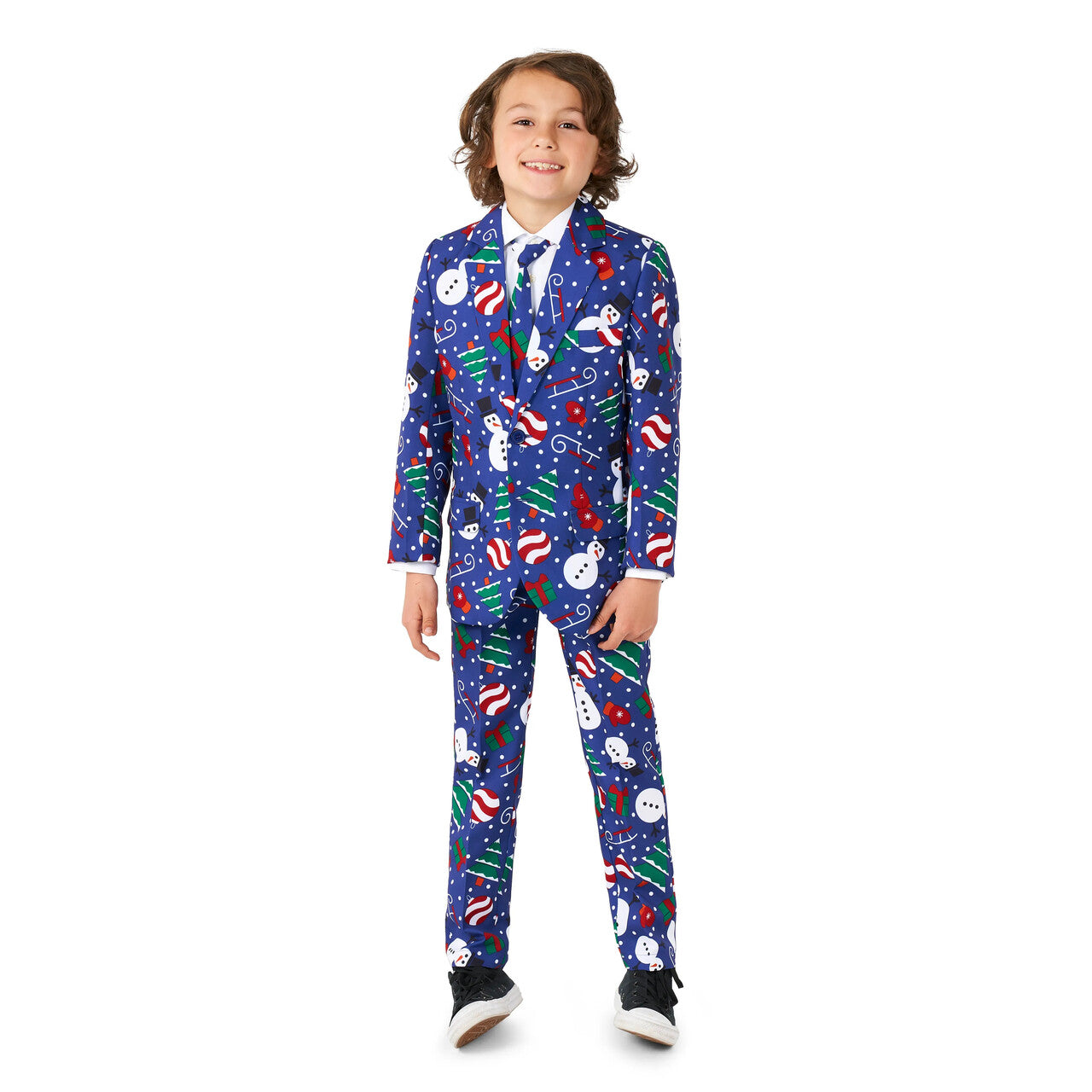 Op deze afbeelding zie je een Kostuums, van het merk Suitmeister. Boys Christmas Snowman Blauw Jongen Kostuum