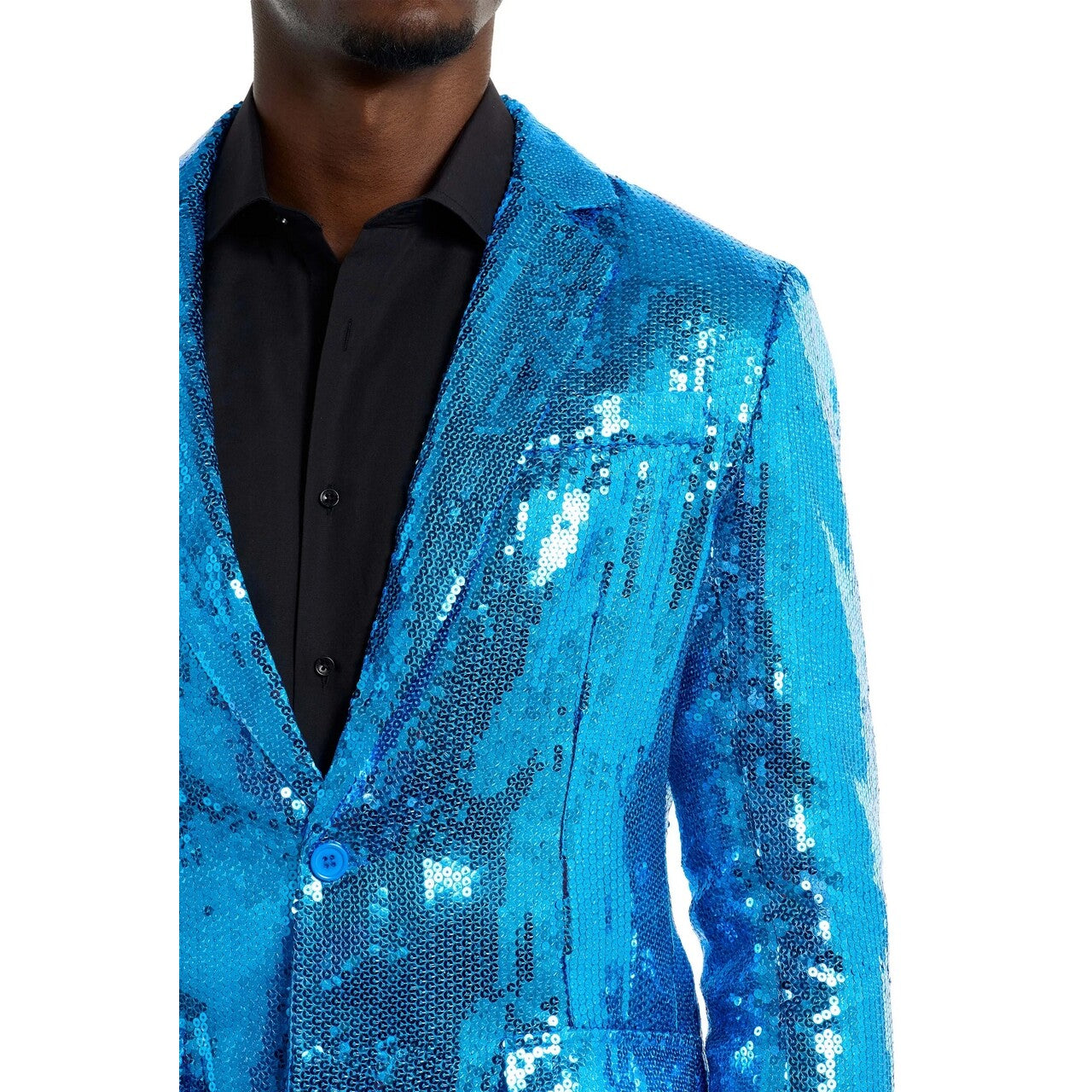 Op deze afbeelding zie je een Kostuums, van het merk Opposuits. Sequins Blue Blazer Man