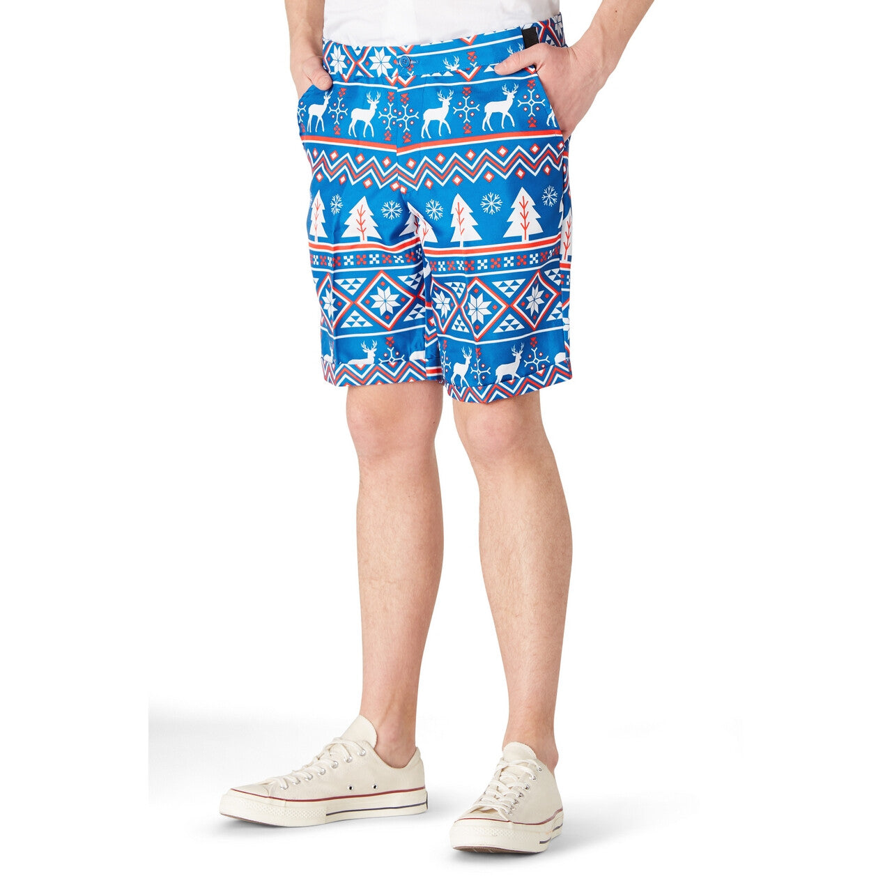 Op deze afbeelding zie je een Kostuums, van het merk Suitmeister. Zomer Christmas Blue Nordic Suitmeister Short Man Kostuum