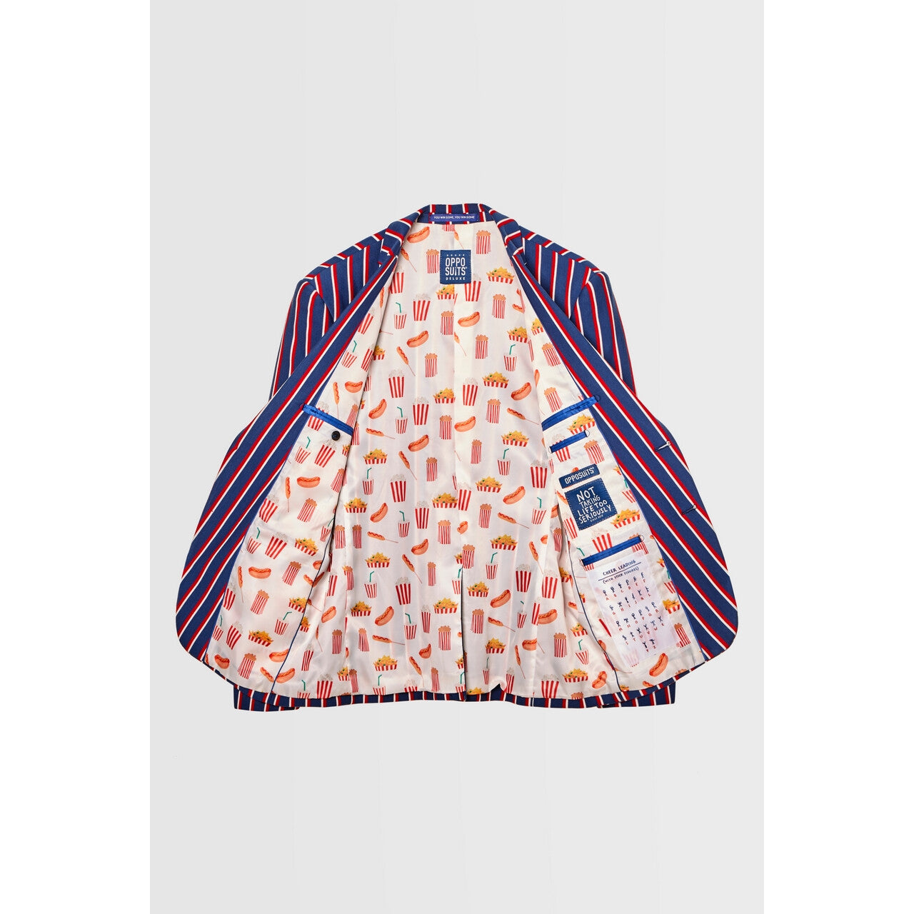 Op deze afbeelding zie je een Kostuums, van het merk Opposuits. Only Here For The Hotdogs Jas Man