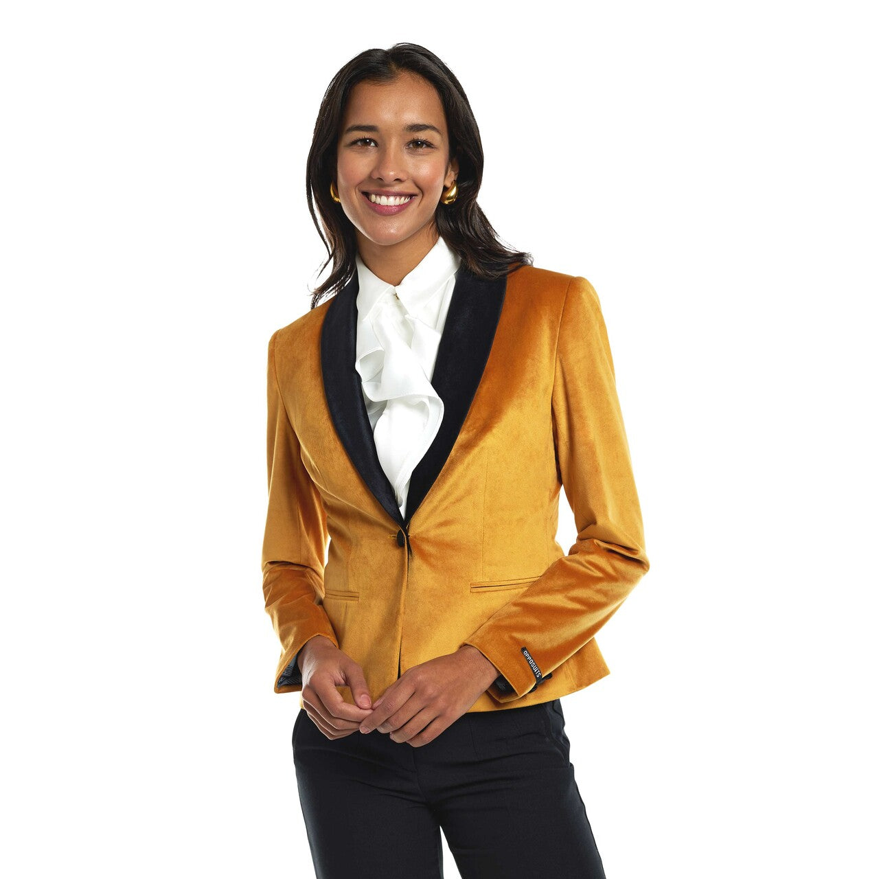 Op deze afbeelding zie je een Kostuums, van het merk Opposuits. Womens Dinner Jacket - Gold Vrouw Kostuum