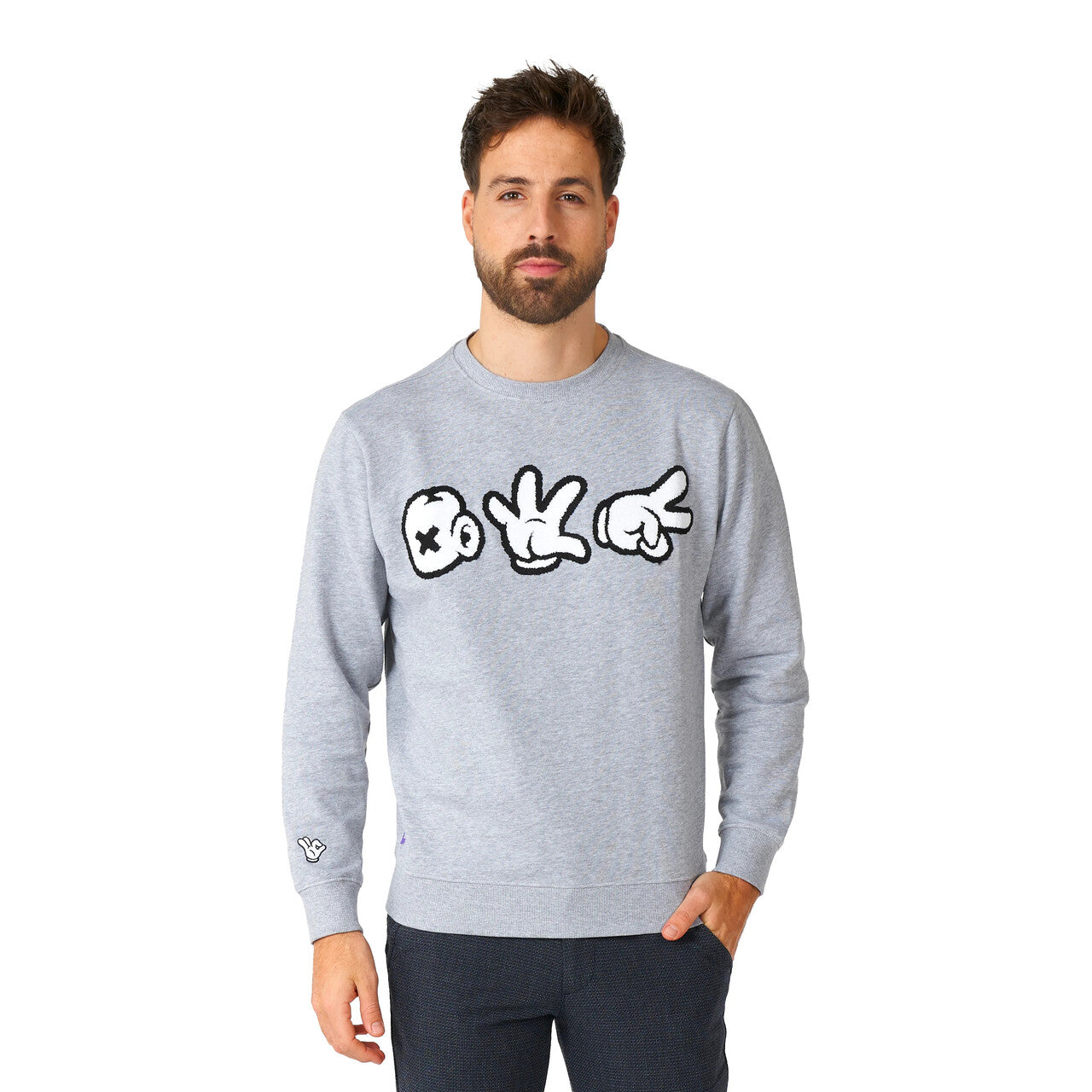Op deze afbeelding zie je een Kostuums, van het merk Opposuits. Rock Paper Scissor Trui Man