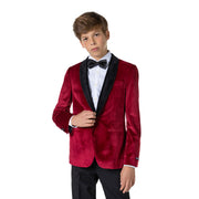 Op deze afbeelding zie je een Kostuums, van het merk Opposuits. Teen Boys Gala Eindejaarsfeest Colbert Rood Jongen