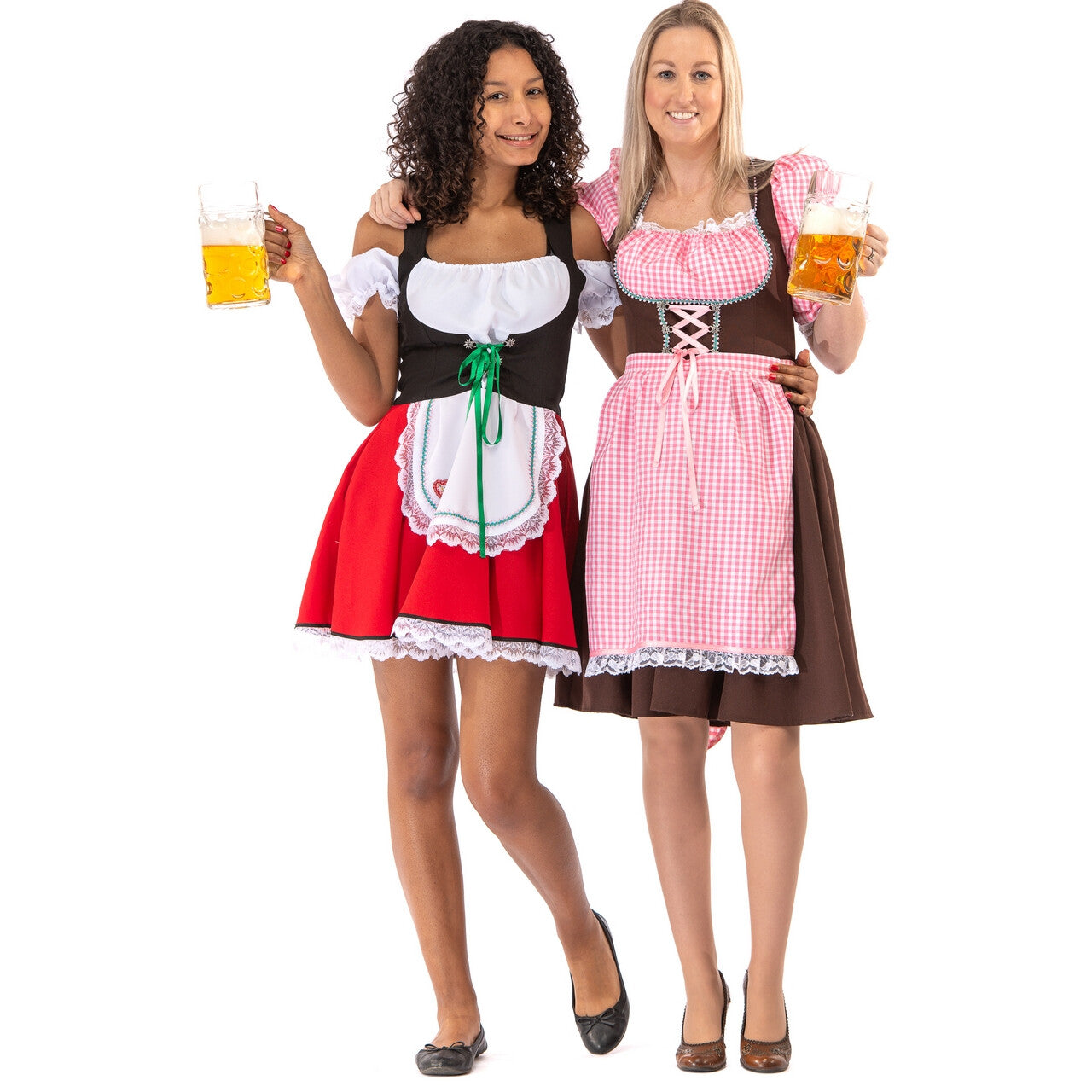 Op deze afbeelding zie je een Kostuums, van het merk Original Replicas. Korte Rode Sexy Beierse Mabel Dirndl Oktoberfest Bier Tirol Vrouw Kostuum