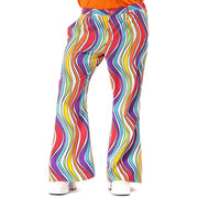 Op deze afbeelding zie je een Kostuums, van het merk Original Replicas. Jaren 60 Regenboog Flower Power Hippie Festival Broek Man