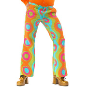 Op deze afbeelding zie je een Kostuums, van het merk Original Replicas. Jaren 60 Psychedelische Golven Flower Power Hippie Festival Broek Man