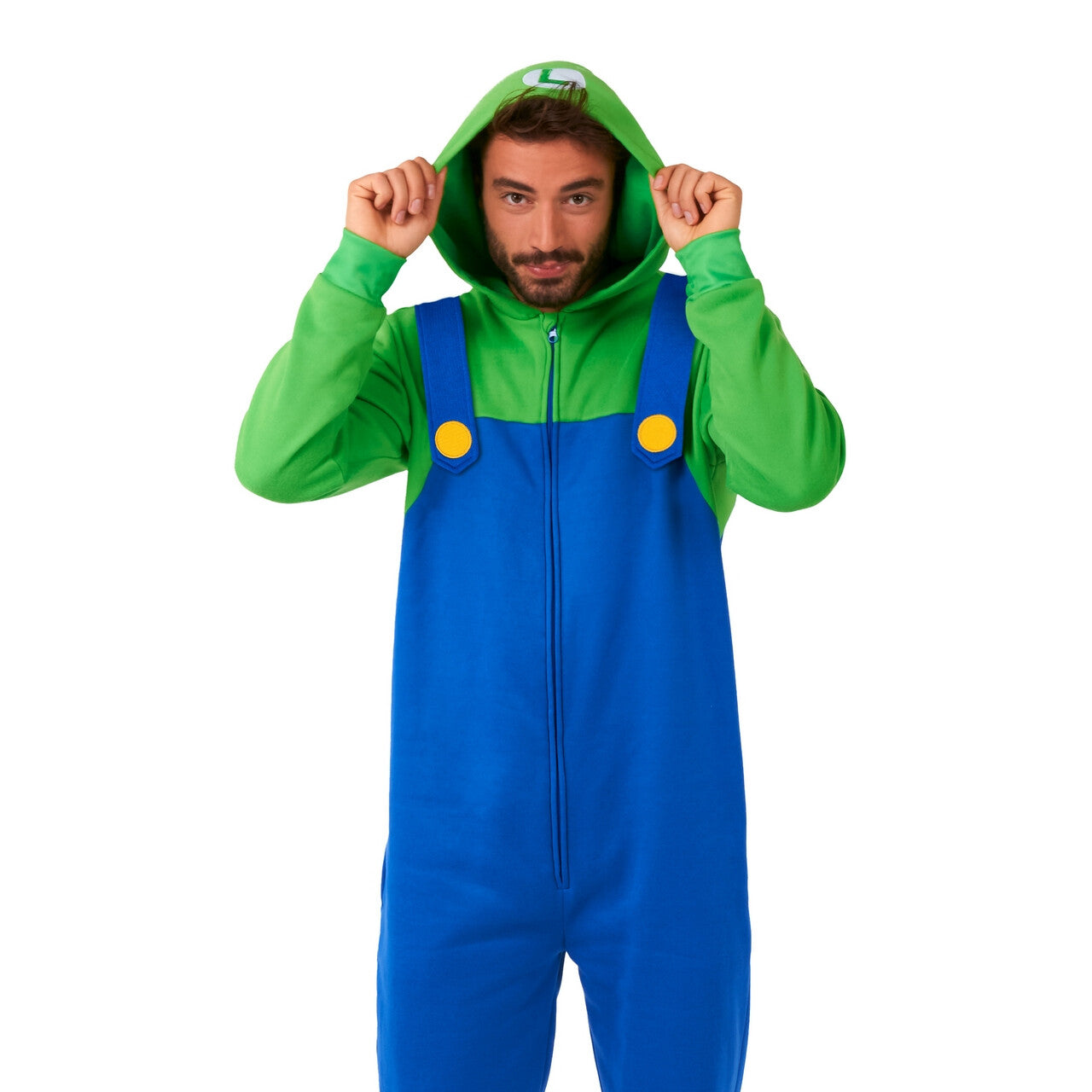 Op deze afbeelding zie je een Kostuums, van het merk Opposuits. Lollige Super Loodgieter Luigi™ Onesie Kostuum