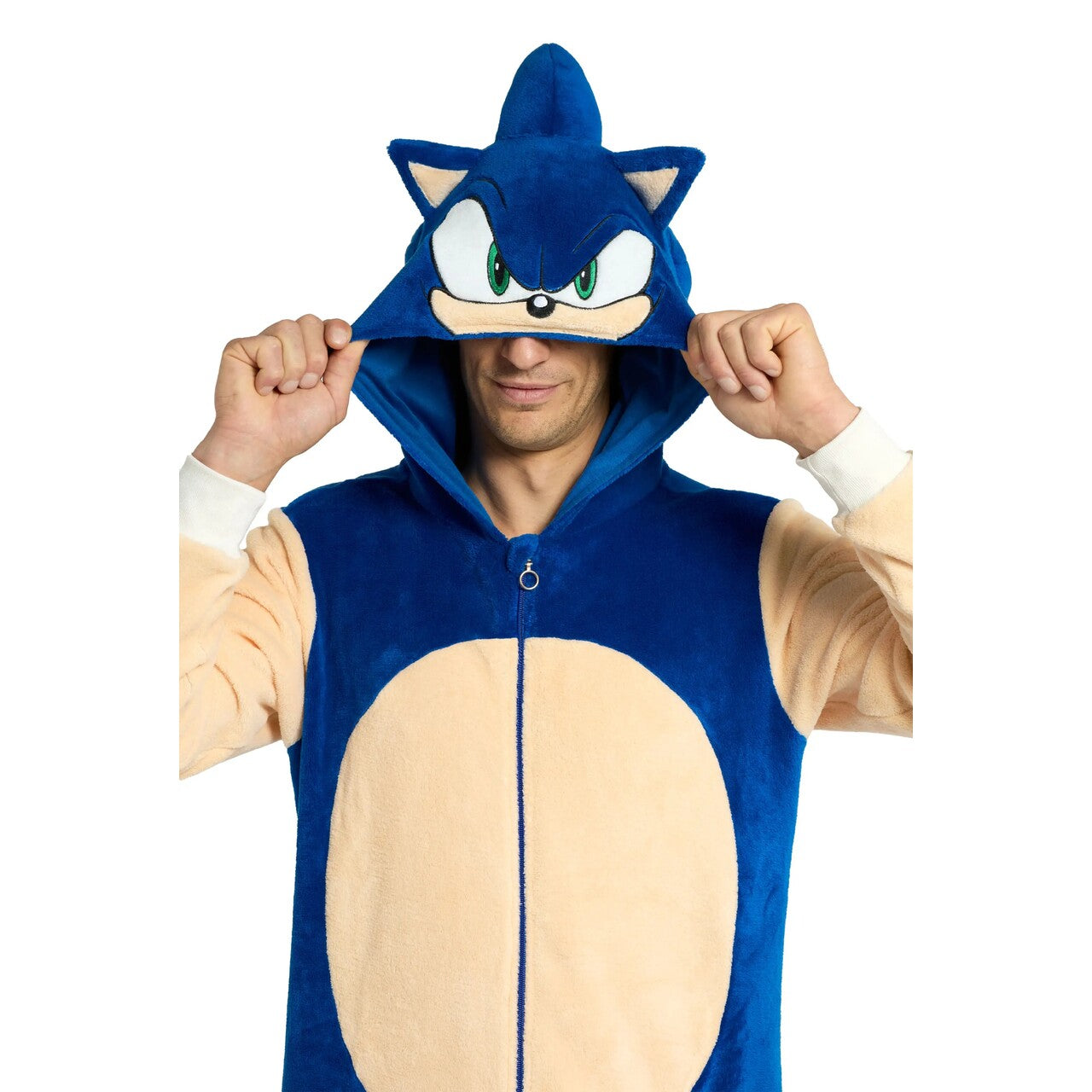 Op deze afbeelding zie je een Kostuums, van het merk Opposuits. Sonic The Hedgehog? Onesie Man Kostuum