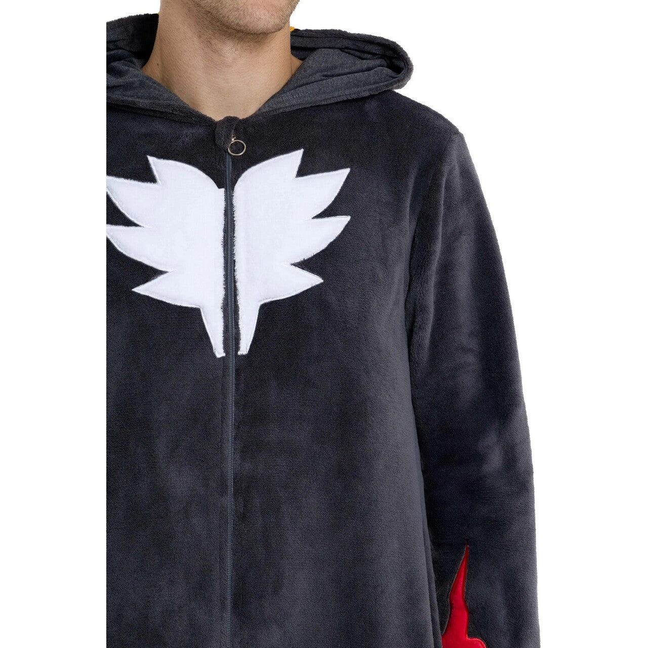 Op deze afbeelding zie je een Kostuums, van het merk Opposuits. Shadow Relax Onesie Man Kostuum