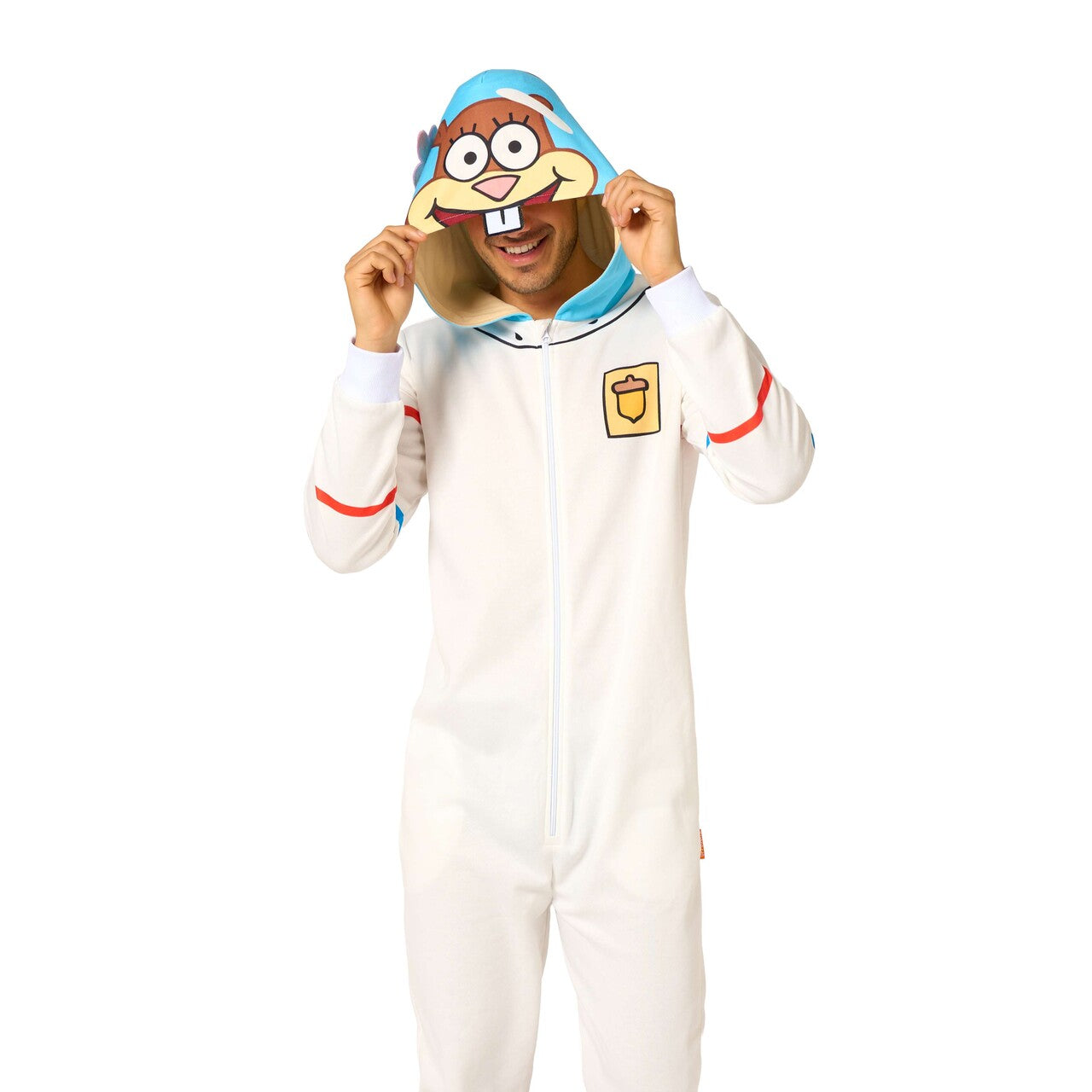 Op deze afbeelding zie je een Kostuums, van het merk Opposuits. Sandy Onesie - Spongebob Squarepants™ Man Kostuum