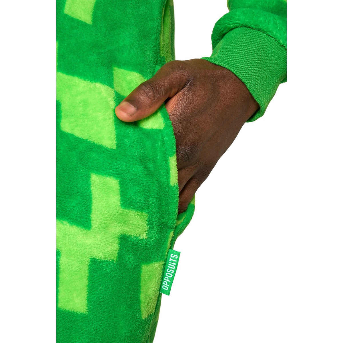 Op deze afbeelding zie je een Kostuums, van het merk Opposuits. Creeper Onesie - Minecraft™ Man Kostuum