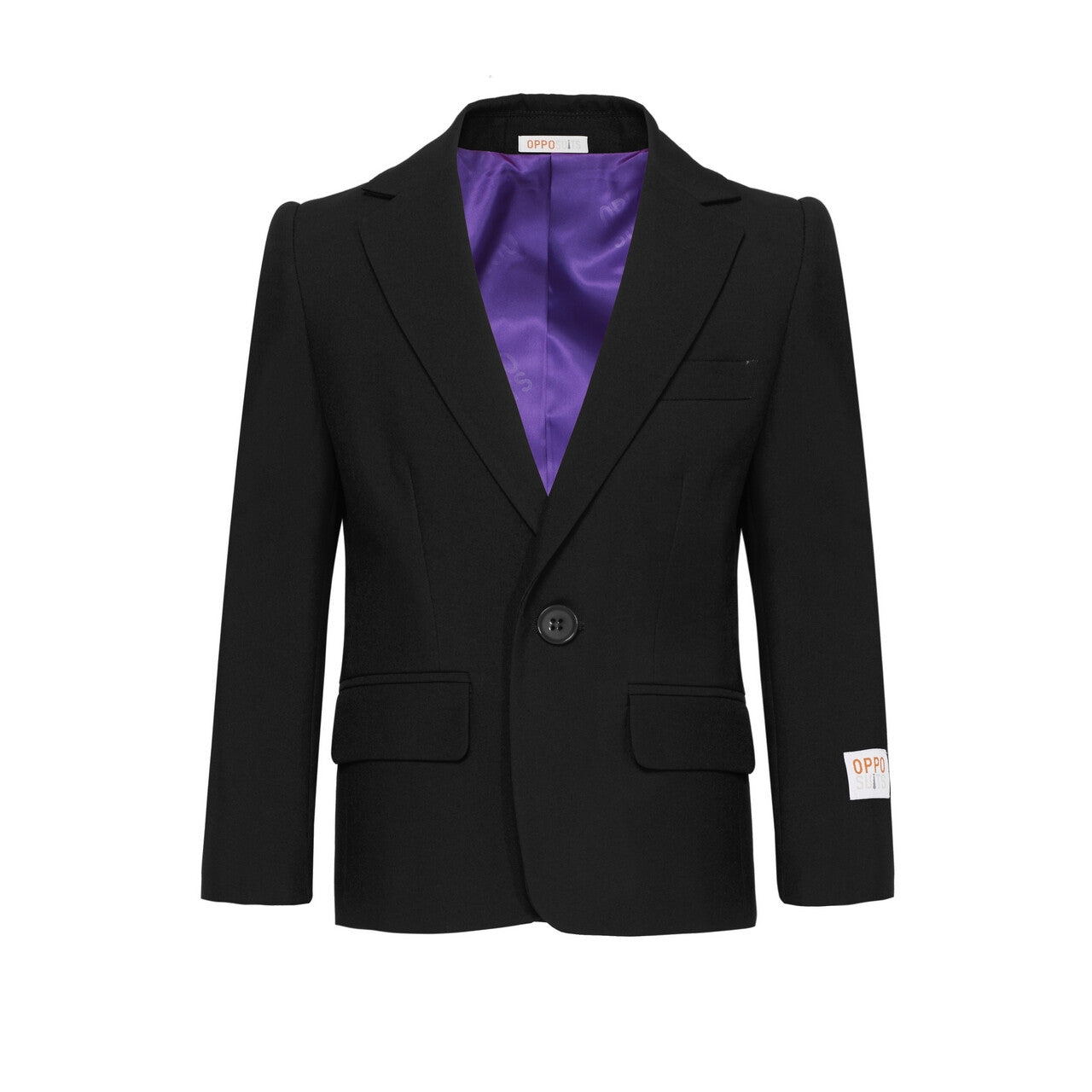 Op deze afbeelding zie je een Kostuums, van het merk Opposuits. Gitzwart Boys In Black Jongen Kostuum