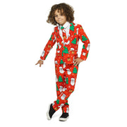 Op deze afbeelding zie je een Kostuums, van het merk Opposuits. Rood Kerstman Kerstboom Kerstfeest Jongen Kostuum