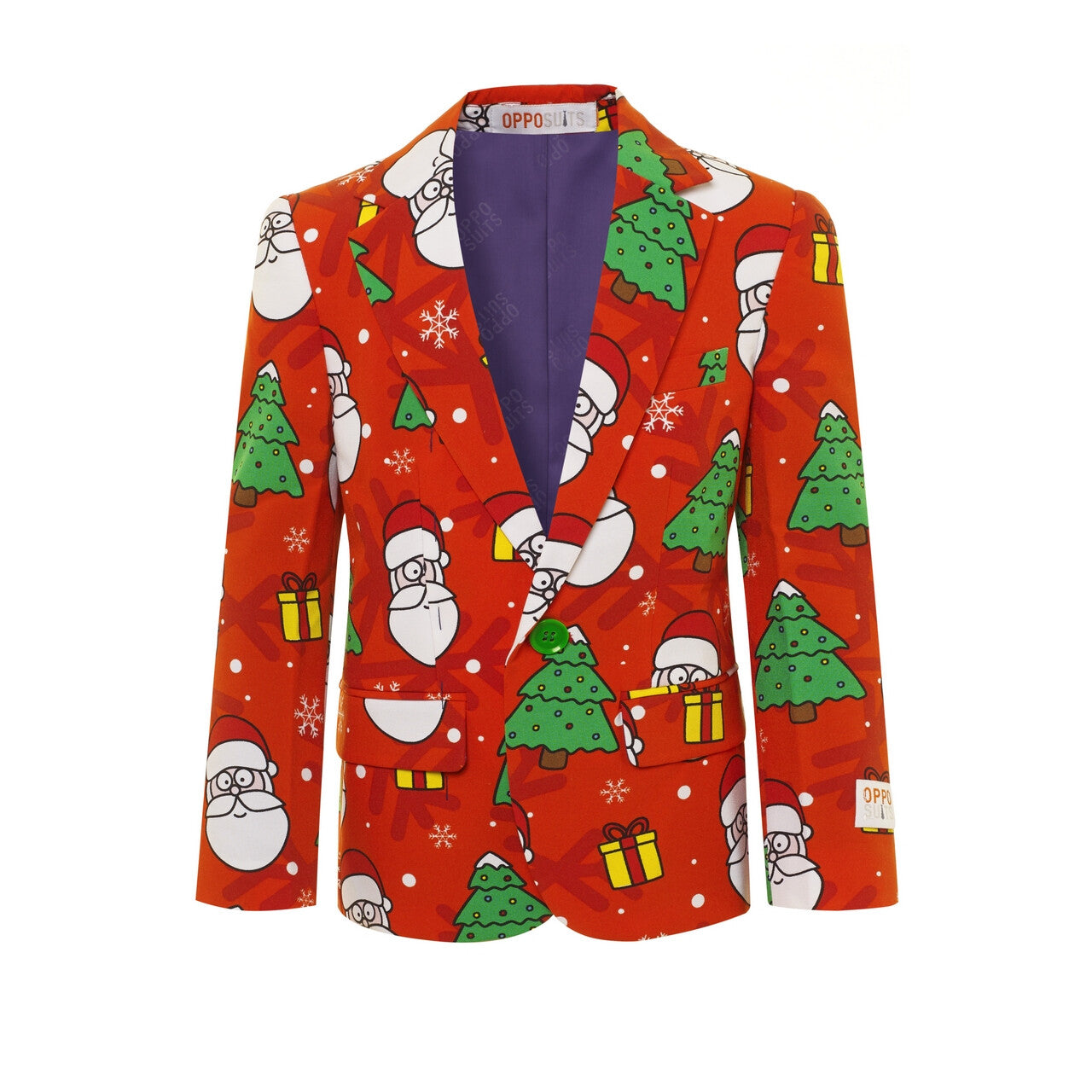 Op deze afbeelding zie je een Kostuums, van het merk Opposuits. Rood Kerstman Kerstboom Kerstfeest Jongen Kostuum