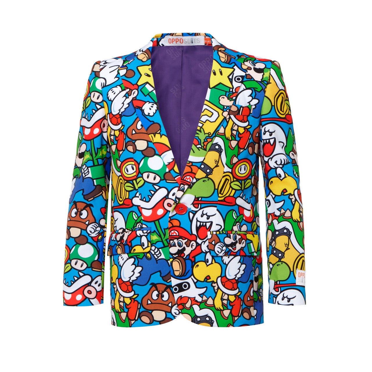 Op deze afbeelding zie je een Kostuums, van het merk Opposuits. Super-De-Luxe Mario World™ Jongen Kostuum