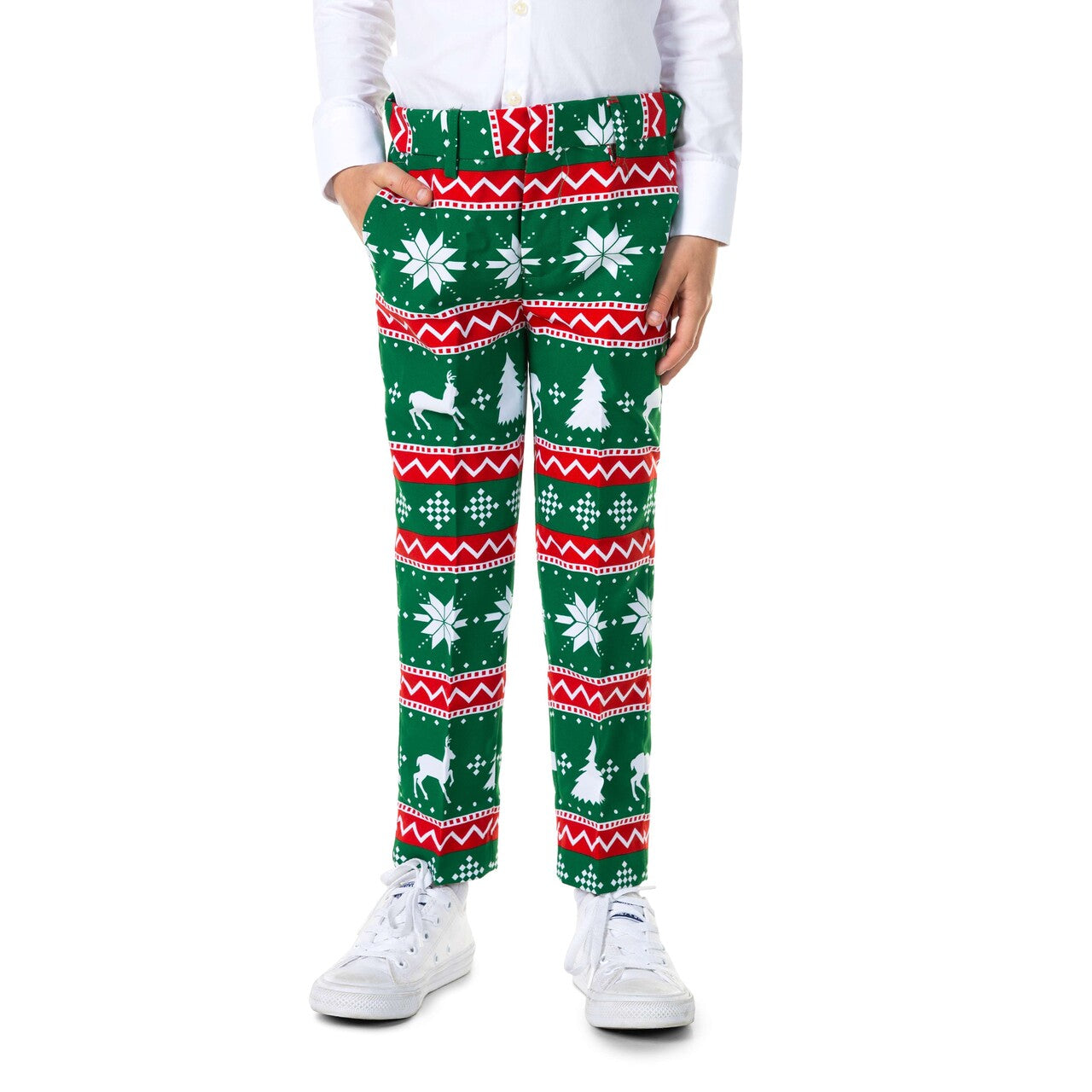 Op deze afbeelding zie je een Kostuums, van het merk Opposuits. Boys Festive Green Jongen Kostuum