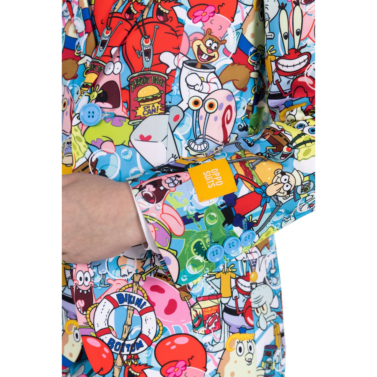 Op deze afbeelding zie je een Kostuums, van het merk Opposuits. Boys Spongebob™ Frenzy Jongen Kostuum