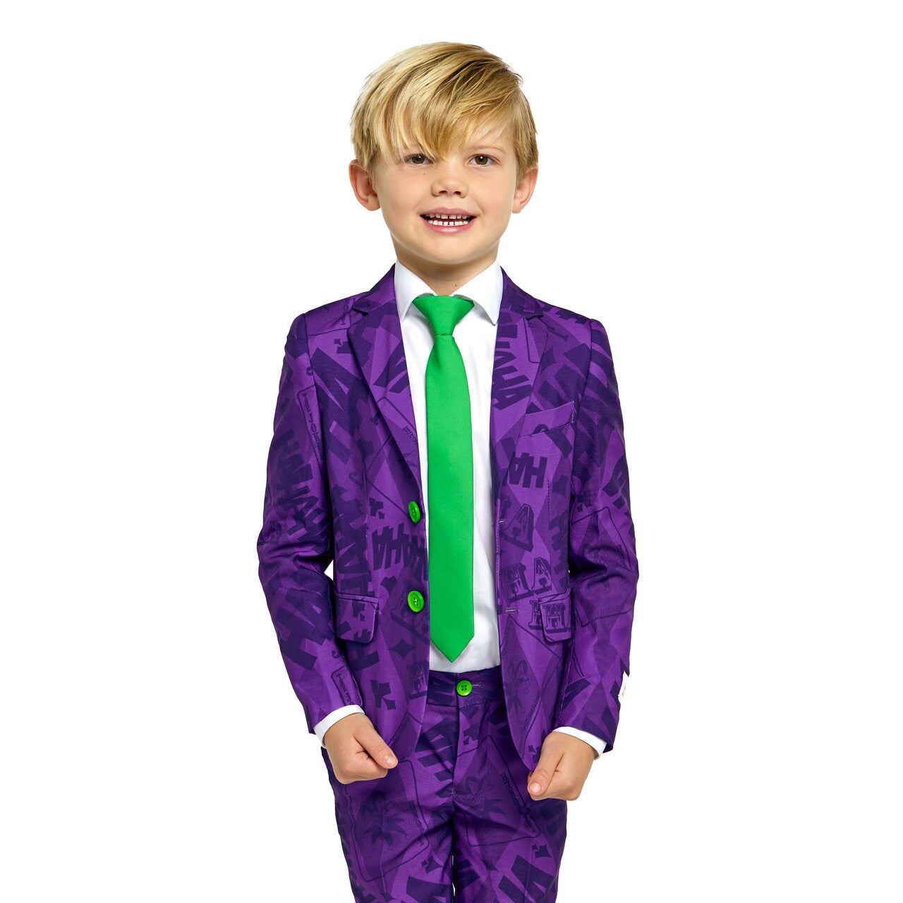 Op deze afbeelding zie je een Kostuums, van het merk Opposuits. Boys The Joker™ Jongen Kostuum