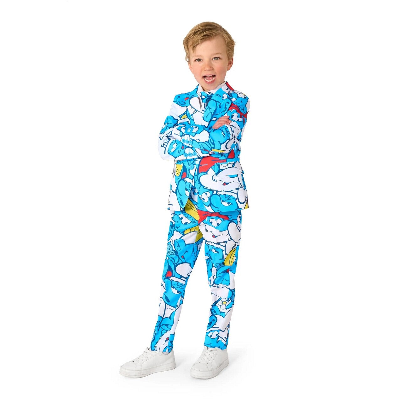 Op deze afbeelding zie je een Kostuums, van het merk Opposuits. Boys The Smurfs™ Jongen Kostuum
