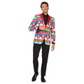 Vrolijke Kleurrijke Snazzy Santa Colbert Man