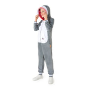 Op deze afbeelding zie je een Kostuums, van het merk Opposuits. Little Shark Attack Onesie Kind Kostuum